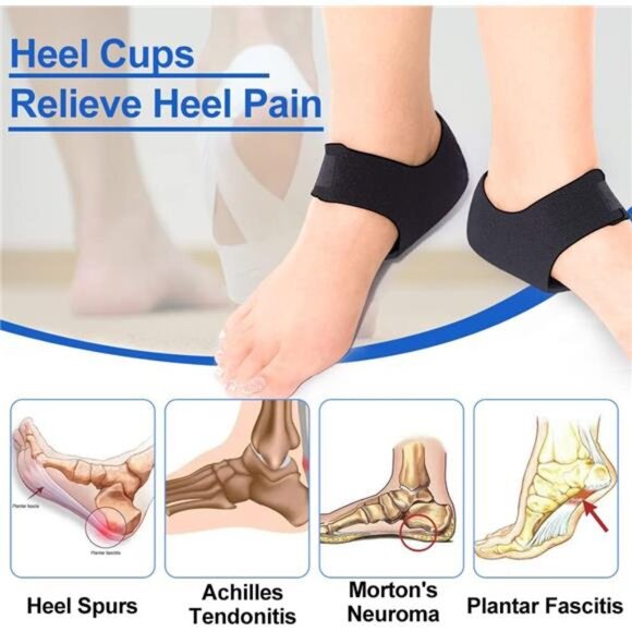 Plantar Fasciitis Heel Cups for Heel Pain 【Updated Version】 Heel Protectors - Picture 5 of 7